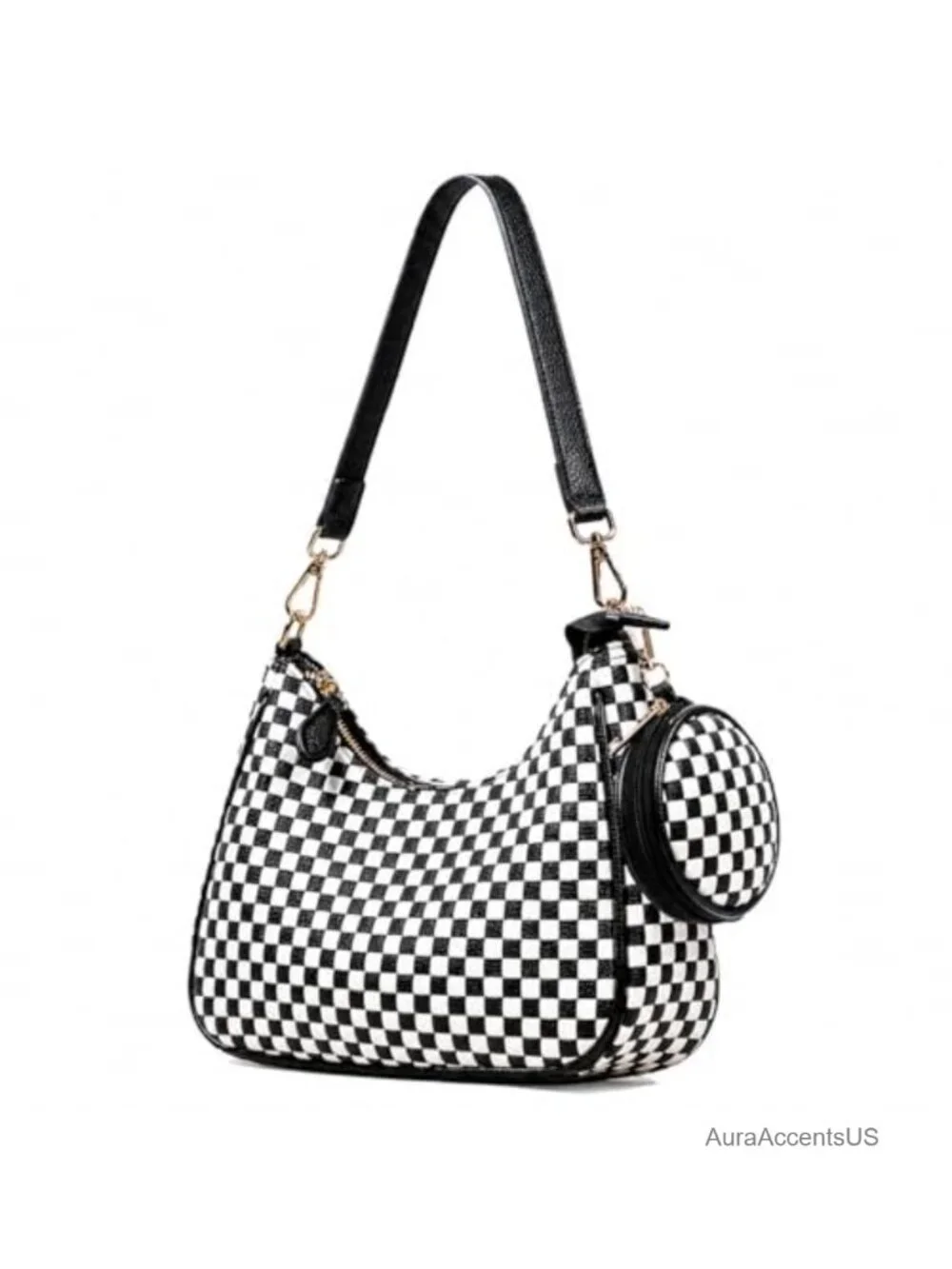 Woven Shoulder Bag Crescent Tote Y2K Vegan Leather Hobo Crossbody
